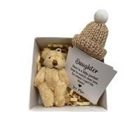 WSRRDRECVHi Mini ours de poche pour fille, mini ours en peluche avec cartes cadeaux inspirantes, ornement souvenir spécial mignon de poche, cadeau d'encouragement pour les amis, les amoureux