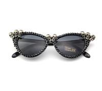 WSRRDRECVHi W8Y7 Lunettes de soleil gothiques en forme de tête de mort pour Halloween et Noël