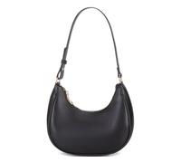 WSRYDJDL Sac à bandoulière en forme de croissant pour femme avec fermeture éclair, noir