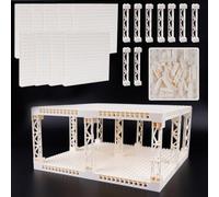 WSRYLTCH Base en brique de 40,6 x 40,6 cm, plaque 1/3 avec trous - Lot d'accessoires de pilier - Peinture pixel Art classique - Pièces et pièces en vrac - Compatible avec 65803 (blanc)