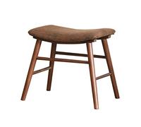 WSSBK Tabouret en bois, marron et tissu tapissé Tabouret en bois Habillage Maquillage Tabouret de salon Foyer Banc de chaussures