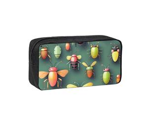 WSSYYBF Insect Atlas Trousse à stylos simple et spacieuse. Grand étui spacieux, pochette Oxford 600D à fermeture éclair pour le travail, le bureau, la mode féminine