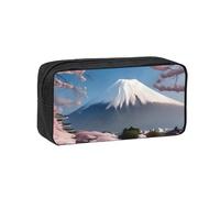 WSSYYBF Mt. Fuji in Early Spring Trousse à stylos simple et spacieuse en tissu Oxford 600D Sac de rangement portable, adapté pour le bureau et les voyages.