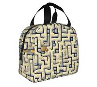 WSSYYBF Sac à déjeuner avec carte au trésor du labyrinthe. Sac à déjeuner isotherme, sac isotherme Oxford pour le travail et le pique-nique