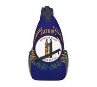 WSSYYBF Sac de poitrine croisé avec drapeau de l'État du Kentucky en diagonale. Sac bandoulière réglable et respirant, sac de voyage à bandoulière