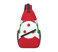 WSSYYBF Sac de poitrine croisé avec drapeau du Burundi en diagonale. Sac bandoulière réglable et respirant, sac de voyage