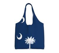 WSSYYBF Sac fourre-tout en toile avec drapeau de la Caroline du Sud, grande capacité