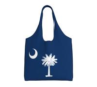 WSSYYBF Sac fourre-tout en toile avec drapeau de la Caroline du Sud, grande capacité