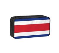 WSSYYBF Trousse à stylos simple et spacieuse avec motif drapeau du Costa Rica. Grande trousse spacieuse, Oxford 600D avec fermeture éclair pour le travail, le bureau, la mode féminine