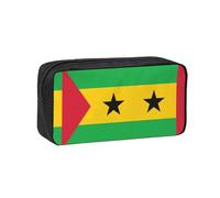 WSSYYBF Trousse simple et spacieuse avec motif drapeau de Sao Tomé-et-Principe - Grande trousse spacieuse - Oxford 600D - Fermeture éclair - Pour le travail, le bureau, la mode féminine