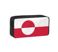 WSSYYBF Trousse simple et spacieuse avec motif drapeau du Groenland - Grande trousse spacieuse - Oxford 600D - Fermeture éclair - Pour le travail, le bureau, la mode féminine