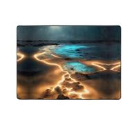 WSSYYBF View under the moon Carpet - Tapis décoratif en flanelle pour salon, bureau, 203,2 x 147,3 cm.