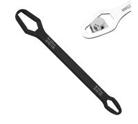 WstaIutno Universal Double Ended Wrench - Reliable Self Adjusting Wrench for Auto Mechanics - Multifunctional Multi Size Hand Tool for a Weekend Family Road Trip (Black, 8-22-270mm)