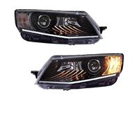 WSUMKH Feux Phares 1 Paire De Phares LED Kit Plug And Play Avec Feux Jour À Lentille Projecteur Pour Skoda Pour Octavia 2015 2016 Et 2017 Phare Voiture