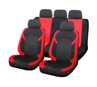 WSUMKH Housses Sieges Housses De Siège Brodées en Nid d'abeille, pour Voiture, SUV, Camions, Fourgonnettes, Coussin Taille Universelle(Rouge)
