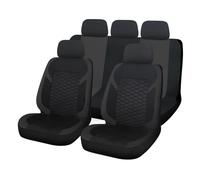 WSUMKH Housses Sieges Housses De Siège Brodées en Nid d'abeille, pour Voiture, SUV, Camions, Fourgonnettes, Coussin Taille Universelle(Le Noir)