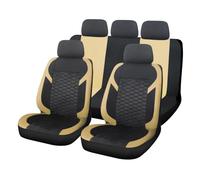 WSUMKH Housses Sieges Housses De Siège Brodées en Nid d'abeille, pour Voiture, SUV, Camions, Fourgonnettes, Coussin Taille Universelle(Beige)