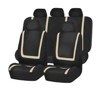 WSUMKH Housses Sieges Housses De Siège Universelles en Forme U pour La Plupart des Voitures, SUV, Camions, Fourgonnettes(Beige 5 Seat)