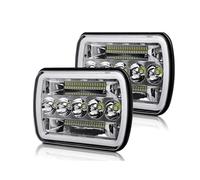 WSUMKH Jeu De Phares Phares À LED 7x6 5x7 H6054 Feux Route Et Croisement Scellés Clignotants Ambre Pour Jeep Pour Wrangler YJ 87-95 Pour Cherokee XJ 84-01(2 PCS 1003Z)