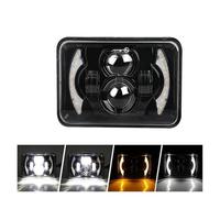 WSUMKH Jeu De Phares Phares LED H4 80 W 4 X 6 Pouces Projecteur Feux Croisement Et Route Pour Conversion Voiture Et Camion H4651 H4652 H4656 H4666 Pour Tout-terrain(1 PCS)