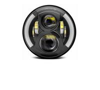 WSUMKH Phare Avant À LED 7 Pouces Avec Œillet D'angle Boîtier Anneau Garniture Seau Support Montage Kit Phares Moto(G)