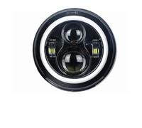 WSUMKH Phare Avant À LED 7 Pouces Avec Œillet D'angle Boîtier Anneau Garniture Seau Support Montage Kit Phares Moto(E)