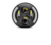 WSUMKH Phare Avant À LED 7 Pouces Avec Œillet D'angle Boîtier Anneau Garniture Seau Support Montage Kit Phares Moto(A)