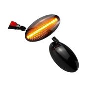 WSUMKH Voiture Feux Rétroviseur Latéral Lot De 2 Feu De Position Latéral Dynamique À LED Avec Clignotant Pour Opel Pour Vauxhall Agila Mk2 2008-up(2pcs No Dynamic)