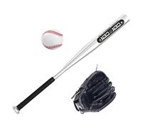 Wswqop 1 de Baseball Kit Sport Balle Gant pour Enfant Aluminium Robuste Poignée Agréable sans Glissement Matériau Adaptée aux Enfants et aux, Gant Gauche Noir