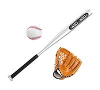Wswqop 1 de Baseball Kit Sport Balle Gant pour Enfant Aluminium Robuste Poignée Agréable sans Glissement Matériau Adaptée aux Enfants et aux, Gant Gauche Marron