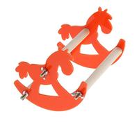 Wswqop 1 Parrot Perch Stand Plateforme Jouet à Mâcher Balancelle Cheval à Bascule Assemblage Rapide en Plastique pour Oiseaux Adapté à l'Activité Détente