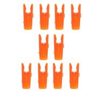 Wswqop 10 Encoches pour Flèches d'arc, Encoches à Broche, Encoches à Insérer dans La Flèche, Fabriquées dans Un Matériau pour à Poulies et A, Orange, comme décrit