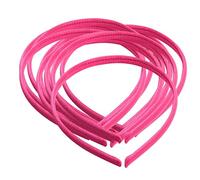 Wswqop 10 Pièces Femmes Filles Satin Plaine Bandeau Alice Bandeau Cheveux Bricolage, Rose rouge