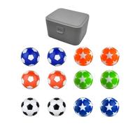 Wswqop 10 Pièces Mini Ballons de Football Table Football Accessoires Décoratifs Résine Format Classique Fonction Remplacement Convient pour Jeux d'Intérieur, Option A, 3.2 Cm