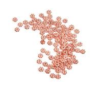 Wswqop 100 Pièces Perles Intercalaires Fleur Zinc Alliage Embellissements pour Bijoux Apportant Une Touche Professionnelle Convient pour Création de Bracelet, Or Rose