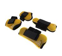 Wswqop 2 Paires de Bottes de Cheval à l'avant du Tendon de La Jambe Arrière Protègent L'équitation, Jaune, 25,6 x 11,8 cm