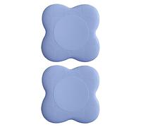 Wswqop 2 Pièces Coussin Genou Tapis Support Ergonomique PU Moelleux Léger Antidérapant Adapté pour Méditation Maison Salle de Sport, Bleu