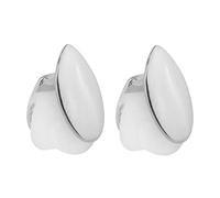 Wswqop 2 Pièces Grills Dorées en Cuivre Plaqué Or 18K pour Dents avec Silicone Alimentaire Accessoires pour Club Fête Halloween Adaptés aux Femmes, Argent