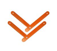 Wswqop 2 Pièces Tige de Renfort pour Échelle Connecteur Charnière Support Fixe Aluminium Kit Extension Plate-Forme Utilisation Polyvalente Adapté à L'Aménage, Orange