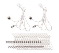 Wswqop 20 Pièces Cordon de Tirage Rallonge pour Interrupteur Corde en Coton et Connecteur de Ligne Design Adapté pour Luminaires de Cabinet Salons et, Mèche