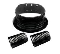 Wswqop 3 Pièces Bijoux Africains Collier Ras du Cou Vintage Bracelets Manchettes Ensemble Résine Look Flamboyant Convient pour Scènes de Cosplay Cadeau Fête