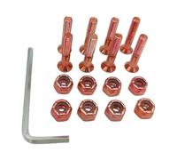 Wswqop 8 Pièces de Rechange Matériel de Planche à roulettes Ensemble de Vis Longboard Accessoires, Orange