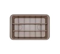Wswqop à Brownie 18 Compartiments | Antiadhésif, Rectangulaire Séparateurs, Polyvalent, Plaque Cuisson Grille divige, Pâtissiers Amateurs