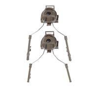Wswqop Adaptateur de Rail de Casque, Protection Auditive, Support de Fixation Léger et Polyvalent pour Les Activités de Plein Air, La Chasse et Les Adultes, Brun