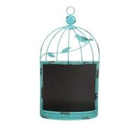 Wswqop Ardoise Cage à Oiseaux Murale en Fer Vintage Cage à Oiseaux Ornementale Ardoise Mural Ornement pr Vitrine Magasin, Entrée, Bleu