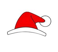 Wswqop Autocollant de Noël En Forme de Bonnet Père Noël pour Voiture, Carnet, Mur