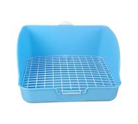 Wswqop Bac à Déjections Canines d'angle pour Cage de Toilette, Plateau Jetable, Hygiénique et Antidérapant, Convient Aux Petits Animaux de Compagnie Comm, Bleu