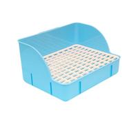 Wswqop Bac de Rangement d'angle pour Toilettes, Plateau, Apprentissage de La Propreté pour Petits Animaux, Hamsters, Bleu