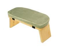 Wswqop Banc de Méditation Agenouilloir Siège Tabouret à Genoux Bambou et Acier Support Du Dos pour Posture Droite Utilisation Adapté à Méditation Prière, Vert Sauge, 8 Sans Sac