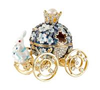 Wswqop Boîte à Bijoux en Forme de Carrosse de Lapin, Mignonne et Idéale pour Les Photos, à Poser à L'entrée Ou sur Un Bureau.